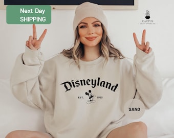 Mickey Disneyland Est 1955 Sweatshirt, Vintage Disneyland Sweat, Family Vacation Sweatshirt, Disney Vacation, Epcot Sweatshirt