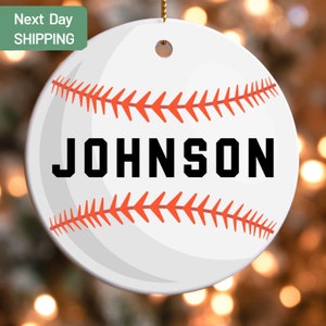 Baseball Christmas Ornament, Baseball Ornament, 2024 Ornament, 2024 Baseball Ornament, Personalized Baseball Ornament