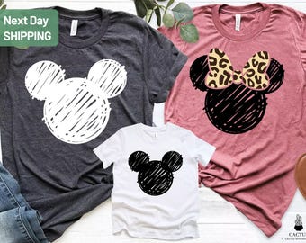 Disney Family Shirt, Family Disneyworld Shirt, Mickey Sketch Shirt, Disneyworld Trip Shirt, Mickey Couple Shirt