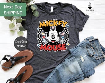 Vintage Mickey Mouse Shirt, Disney Mickey 1928 T-Shirt, Retro Mickey Shirt, Disney Trip Shirt, Checkered Mickey Shirt