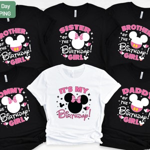 Family Matching Minnie Mouse Shirts, Minnie Birthday Shirt, Custom Birthday Shirt for Girl, Family Birthday Shirt, Disneyland Trip Outfit
