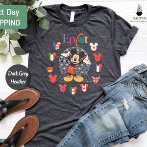 Disney Epcot World Traveler Shirt, Disney Epcot World Traveler, Disney Trip Matching T-Shirts, Epcot Mickey image 2