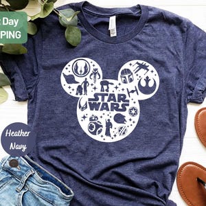 Mickey Mouse Star Wars Galaxy Shirt, Mickey Head Star Wars Tee, Disney Family Shirt, Star wars Tee, Star Wars Gift, Disney Trooper Galaxy Bild 1