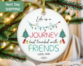 Friendship Ornament, Personalized Friendship Christmas Ornament, Gift for Best Friend, Christmas Gift Ornament