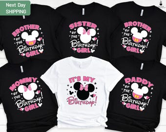 Family Matching Minnie Mouse Shirts, Minnie Birthday Shirt, Custom Birthday Shirt for Girl, Family Birthday Shirt, Disneyland Trip Outfit