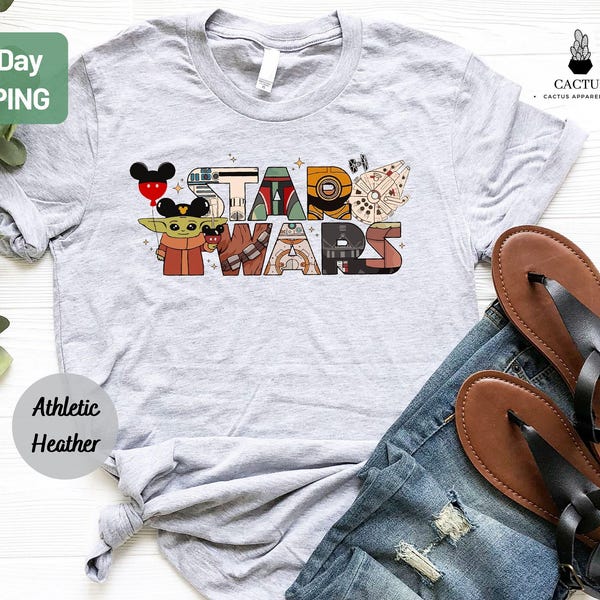 Camiseta clásica de Disney Star Wars, camiseta de Disneyland, camiseta de Disney Star Wars, camiseta de Star Wars, camiseta familiar de Disney Star Wars