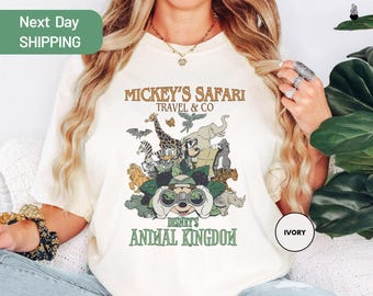 Comfort Colors Retro Mickey's Safari Travel & Co Shirt, Disney Animal Kingdom Shirt, Disney Safari Mode Shirt, Mickey and Friends Shirt