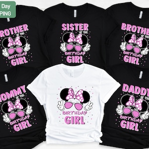 Family Matching Minnie Mouse Shirts, Minnie Birthday Shirt, Custom Birthday Shirt for Girl, Family Birthday Shirt, Disneyland Trip Outfit
