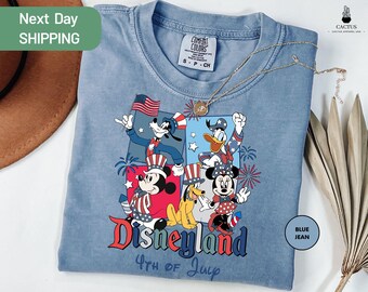 Comfort Colors Mickey and Friends 4th Of July Shirt, Funny Disney 4th Of July Shirt, Disney World Shirt, Mickey and Friends Disney Shirts
