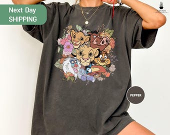 Comfort Colors Disney Animal Kingdom Shirt, Cute Lion King Shirt, Disney Simba Shirt, Cute Disney Shirt, Floral Disney Tee