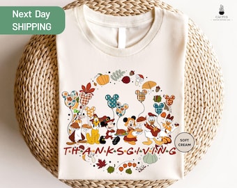 Mickey And Friends Thanksgiving Shirt, Disney Thanksgiving T-Shirt, Happy Thanksgiving Shirt, Disney Fall Shirt