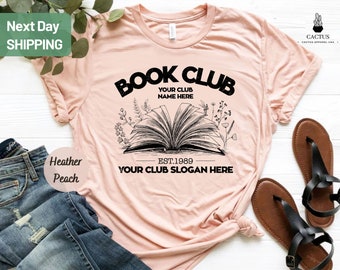 Personalized Book Club Shirt, Custom Book Shirt, Customized Book Club, Reading Club Shirt, Custom Name Book Gift
