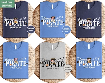 Custom Disney Pirates Family Shirt, Disney Cruise Matching Tee, Disney Pirate Couple Shirt, Disney Cruise T-shirt, Personalized Pirate Shirt