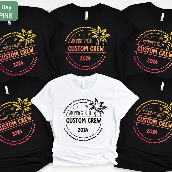 Custom Beach Birthday Party Shirt, Custom Beach Birthday Crew Shirt, Birthday Shirt, Beach Birthday Shirt, Beach Gift, Party Shirt