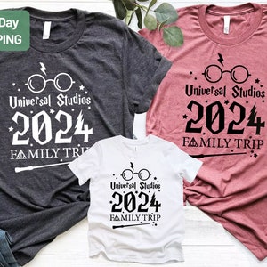 2024 Universal Studios Family Trip Shirt, Wizard in Training Tee, Universal Studios Family Tee, Family Trip Matching Tee, 2024 Vacation Tee