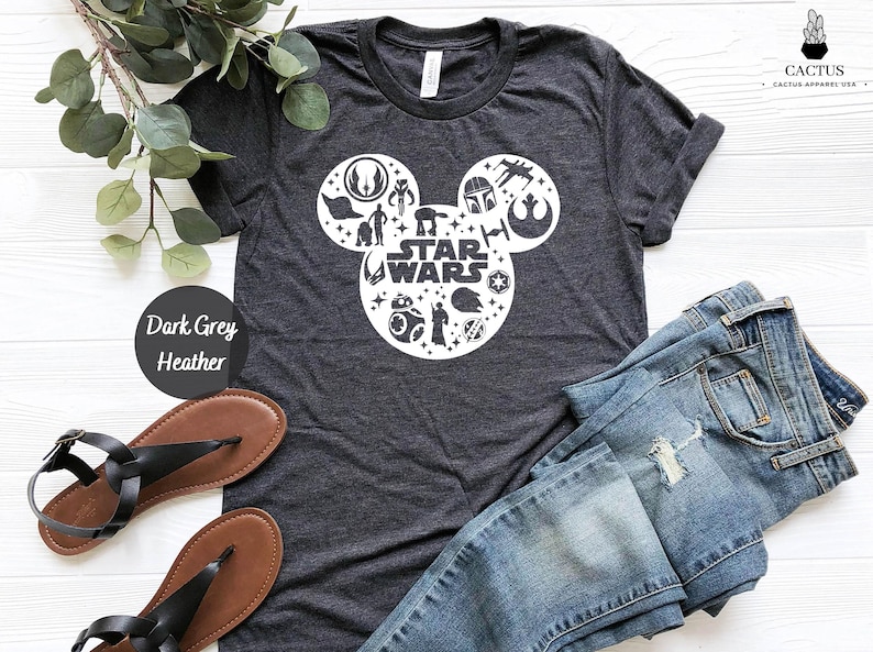 Mickey Mouse Star Wars Galaxy Shirt, Mickey Head Star Wars Tee, Disney Family Shirt, Star wars Tee, Star Wars Gift, Disney Trooper Galaxy Bild 3