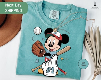 Comfort Colors Mickey Mouse Baseball Shirt, Disney Baseball Shirt, Baseball Player Shirt, Disney Sport Shirt, Game Day Shirt, Mickey Shirt