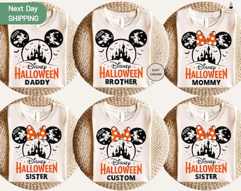 Disney Halloween Custom Shirt, Disney 2025 Halloween Matching Shirts, Custom Disney Family Shirt, Halloween Shirts, Disneyland Shirt