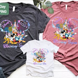 Disney Birthday Shirt, Disney Birthday Party, Birthday Group Shirts, Birthday Crew, Birthday Squad, Family Birthday