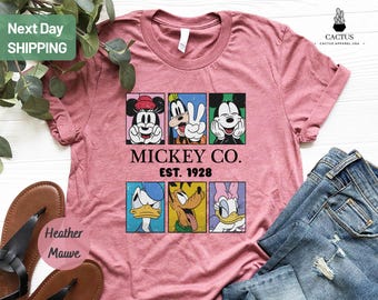 Vintage Mickey & Co 1928 Shirt, Retro Vintage Disney Shirt,Disneyland Shirt, Disneyworld Shirt, Disney Family Matching Shirt