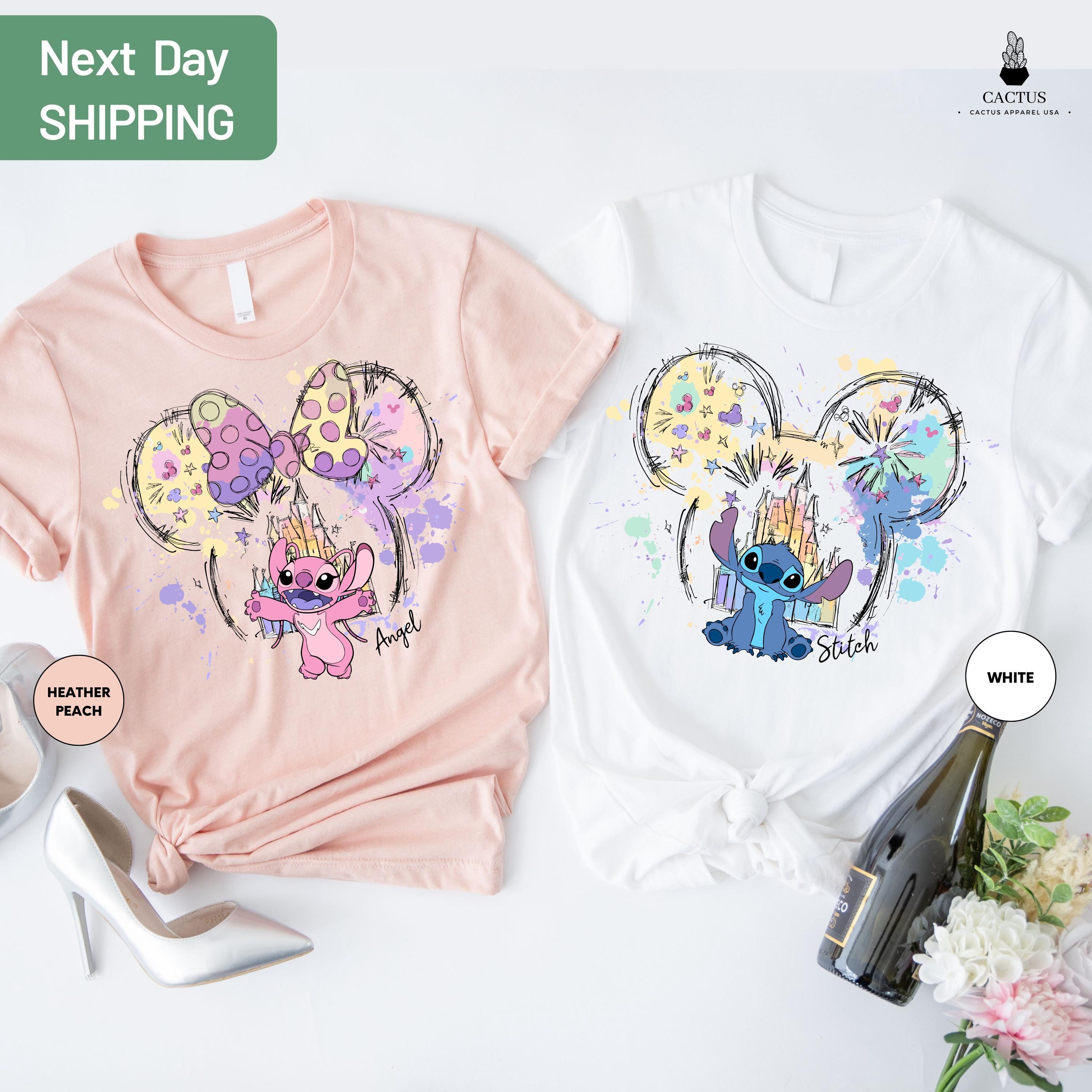 Disney Stitch and Angel Shirt, Disney Vacation Shirt, Couple Matching Shirt, Disney Trip Shirt, Disney Anniversary Outfit