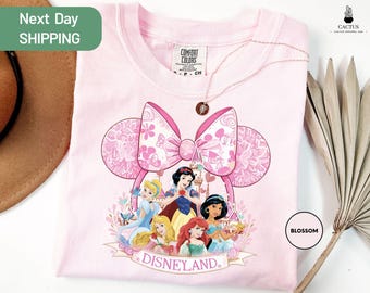 Comfort Colors® Disney Minnie Princess Shirt, Disney Girl Trip Shirt, Disneyland Shirt, Disney Princess Shirt, Disney Princess Gift