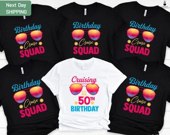 Birthday Cruise Crew Shirt, Family Cruising Birthday, Matching Birthday Cruise Shirt, Birthday Cruise Squad Shirt