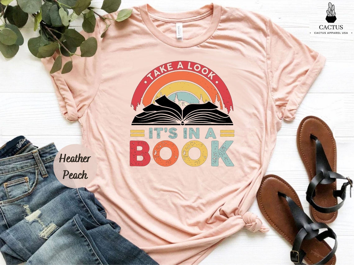 Take a Look It's in a Book Shirt Book Shirt Reading - Etsy