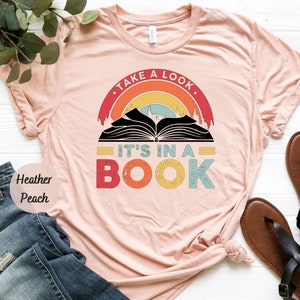 Take a Look It's in a Book Shirt Book Shirt Reading - Etsy