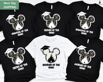 Disney Family Graduation Shirts, Custom Disney Graduation Tee, Graduate Disney Shirt, Personalized Graduation Family Shirts