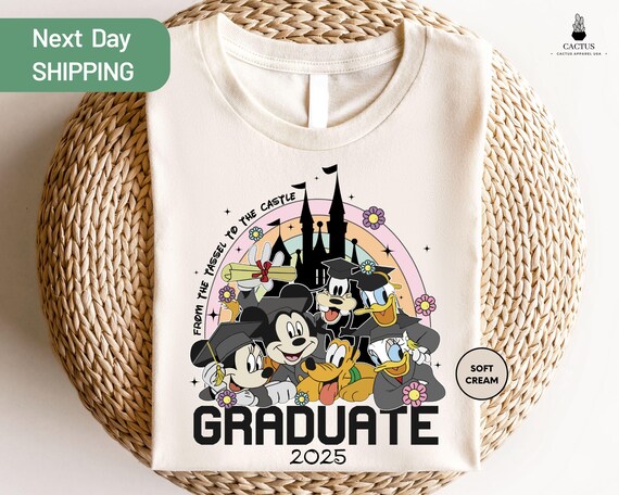 Disney Graduate Shirt, Disney Grad Trip Shirt, Graduate Mickey and Friends  2025 Tee, From the Tassel to the Castle Shirt, Disney Graduation
