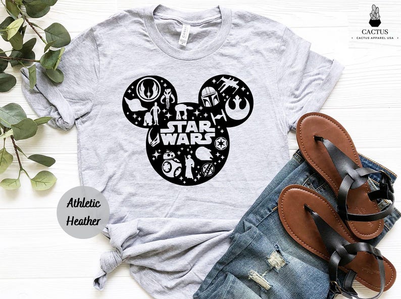 Mickey Mouse Star Wars Galaxy Shirt, Mickey Head Star Wars Tee, Disney Family Shirt, Star wars Tee, Star Wars Gift, Disney Trooper Galaxy Bild 2