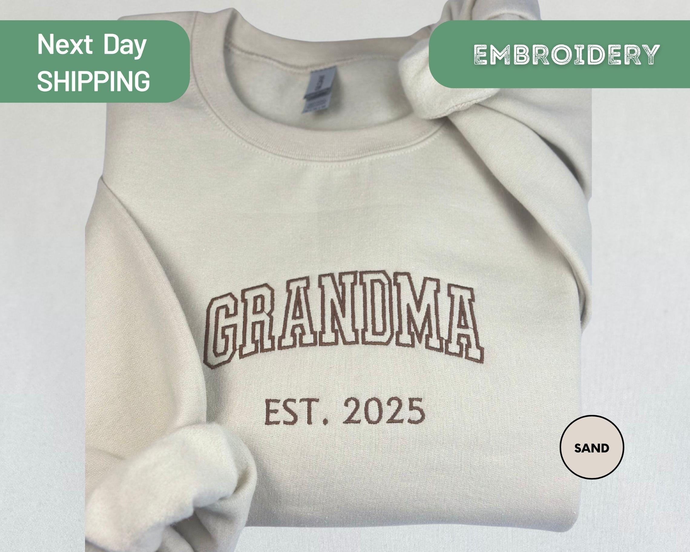 Personalized EMBROIDERED Grandma Sweatshirt, Custom