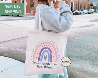 Personalised Teacher Bag, Personalised Teacher gift, Custom Teacher Tote Bag, Tote Bag, Teacher Gift Book Bag Personalized
