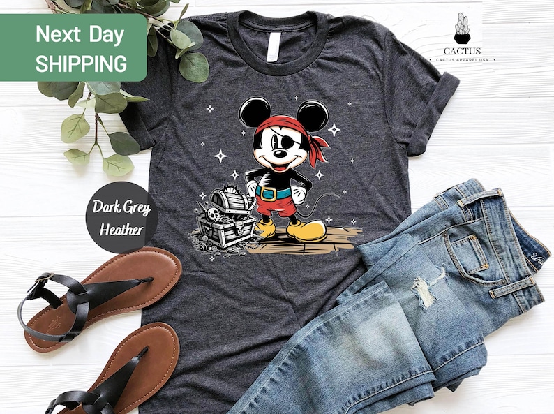 a mickey mouse shirt with a skull on it