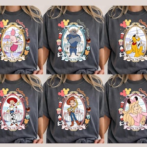 Camiseta familiar de Disneyworld, camiseta grupal de Disney, camisetas personalizadas para viajes a Disney 2026, camiseta de vacaciones en Disneyland, camiseta de personajes de Disney imagen 2
