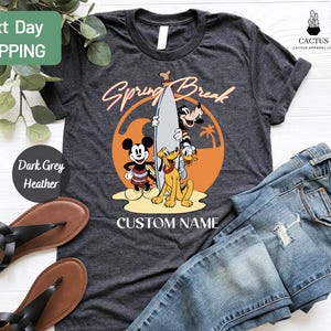 Custom Disney Spring Break 2025 Shirt, Mickey And Friends Shirt, Disney Cruise Shirt, Disney Summer Trip, Beach Summer Shirt