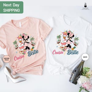 Disney Minnie Daisy zomershirt, shirt Disneyland Besties, reisshirt meisjes, shirt zomervakantie 2025, shirt Disneyworld beste vrienden