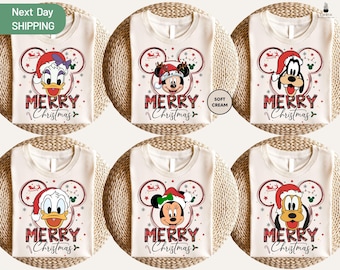 Disney Family Christmas Shirt, Matching Christmas Tees, Disney Character Christmas Shirt, 2026 Mickey’s Very Merry Shirt