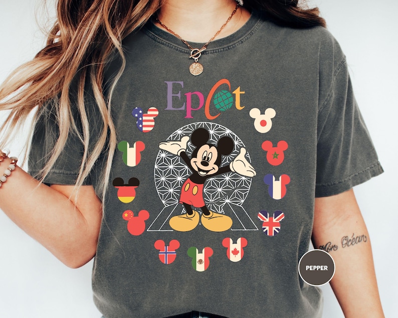 Disney Epcot World Traveler Shirt, Disney Epcot World Traveler, Disney Trip Matching T-Shirts, Epcot Mickey image 1