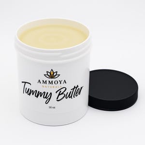 Shea Butter Belly Balm | Deep Moisture Tummy Cream for All Skin Types | Cocoa Butter & Vitamin E | Ammoya Naturals