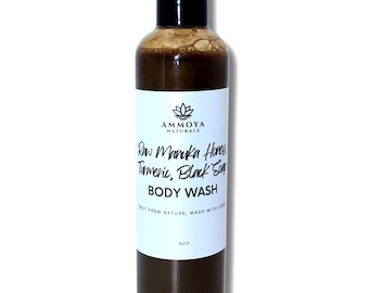 Raw Manuka Honey Turmeric Black Soap Body Wash