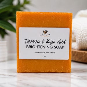 Turmeric Kojic Acid Soap: Goat Milk Face & Body Bar