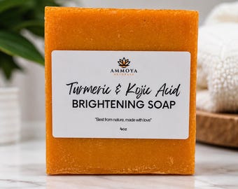 Turmeric Kojic Acid Soap: Goat Milk Face & Body Bar