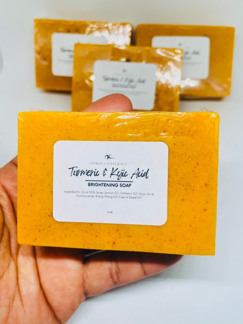 Kojic Turmeric Face Soap, Kojic Soap, Face Cleansing Soap, Turmeric Face and Body Soap, Kojic Face and Body Soap image 1