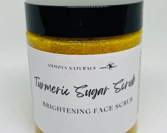 Turmeric Honey Sugar Scrub, Face and Body Scrub, Turmeric Exfoliator, Sugar Exfoliator, Face Scrub