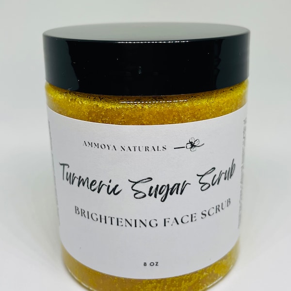 Turmeric Honey Sugar Scrub, Face and Body Scrub, Turmeric Exfoliator, Sugar Exfoliator, Face Scrub