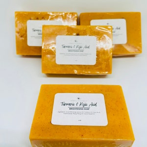 Kojic Turmeric Face Soap, Kojic Soap, Face Cleansing Soap, Turmeric Face and Body Soap, Kojic Face and Body Soap imagem 3