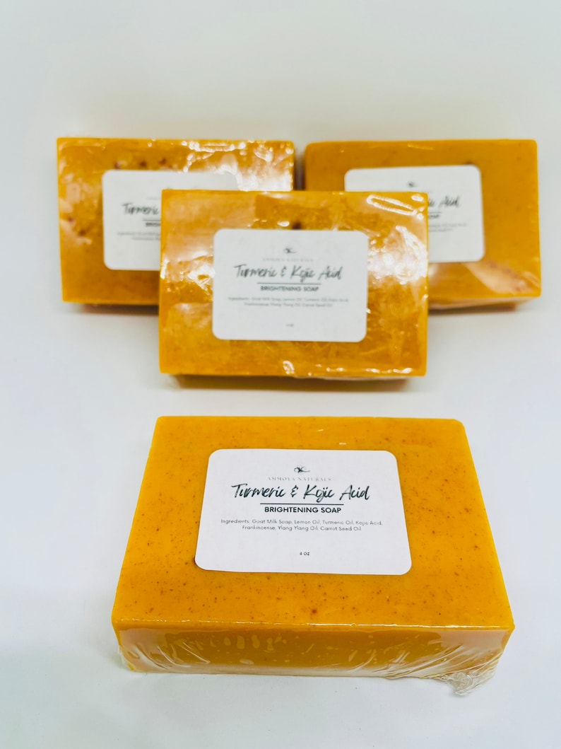 Kojic Turmeric Face Soap, Kojic Soap, Face Cleansing Soap, Turmeric Face and Body Soap, Kojic Face and Body Soap imagem 3