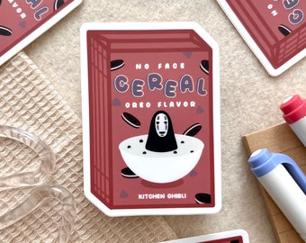 Studio Ghibli Inspired No Face Vinyl Sticker, Waterproof Hydroflask, Laptop Decal